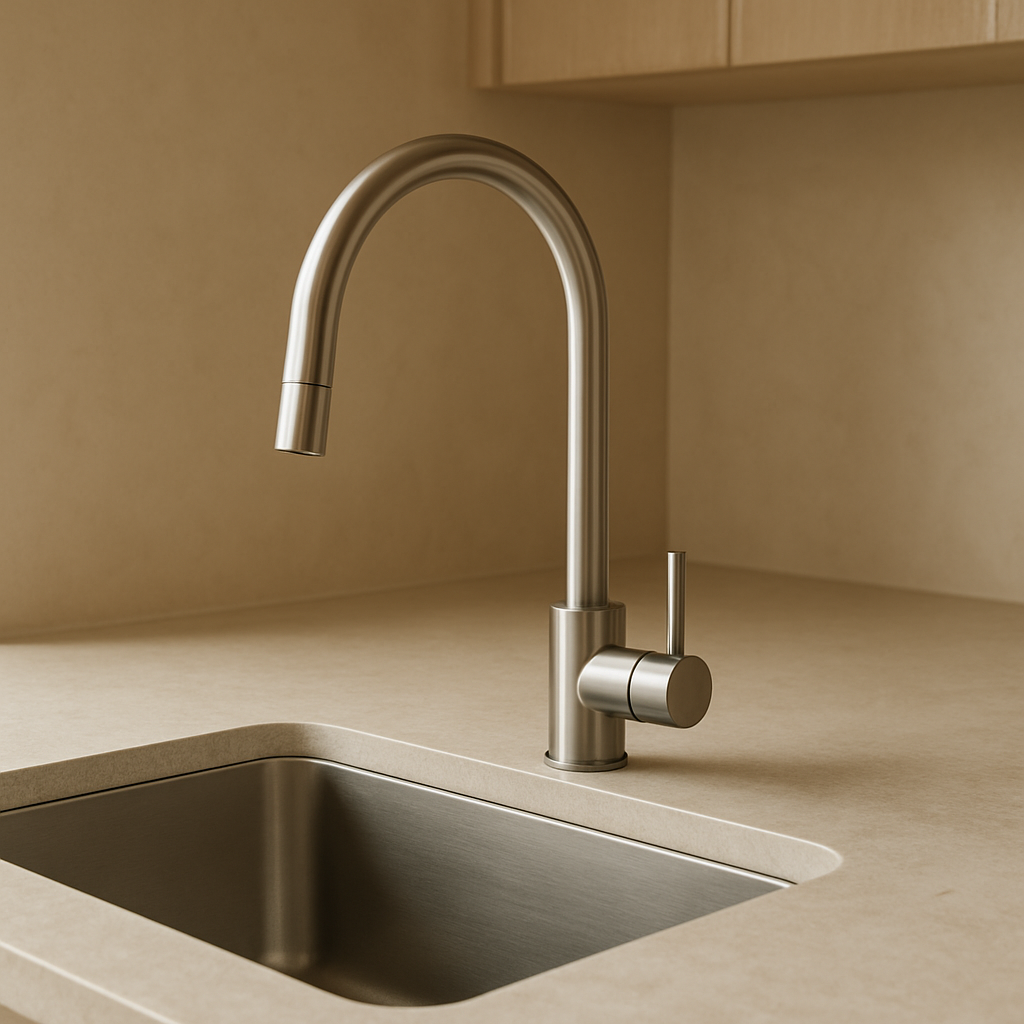 Kitchen/Laundry Sink Tap Brushed Nickel AQ56016 view 3