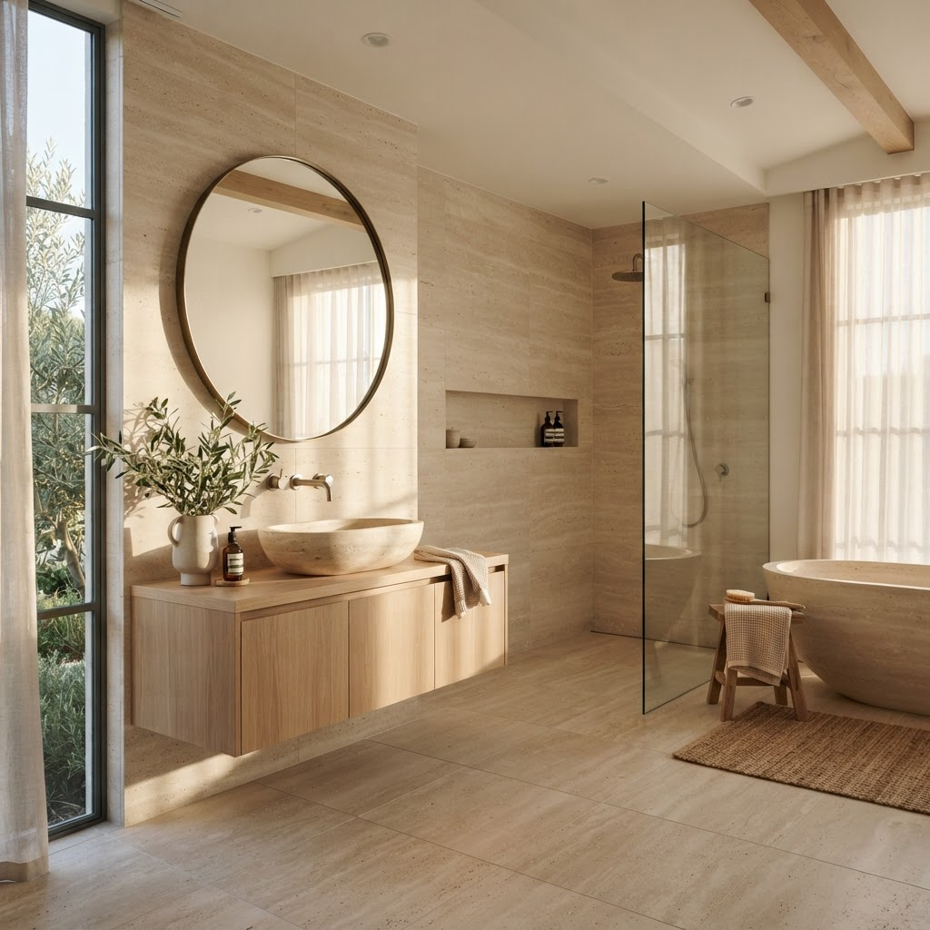 A complete Montague Collective bathroom with shoppable fixtures