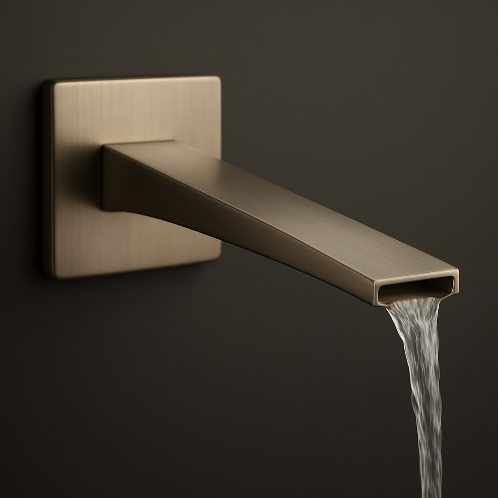Bath Tap Wall-Mounted Brushed Nickel view 2