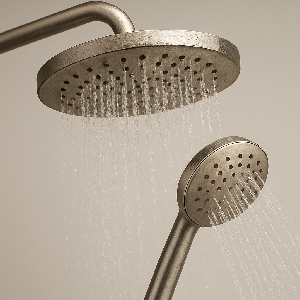 Brushed Nickel 2 In 1 Rail Shower System D10217 view 2